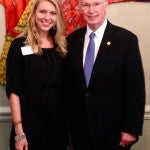 Passion for politics: Jemison native Emily Hand is pictured with Gov. Robert Bentley. 