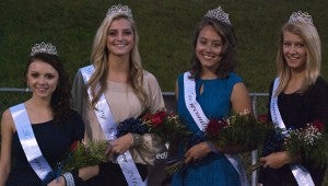 Jemison homecoming: Ansley Bittle (third from left) was crowned the 2013 Jemison High School homecoming queen on Friday. Bittle’s court included Alyssa Sanders, freshman princess (far left); Kelsey Smith, sophomore princess; and Laura Vinzant, junior princess.