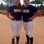 Still together: Former Chilton County High School softball players Lauren Stewart (left) and Brianna Cleckler competed for Southern Union Community College in the National Junior College Athletic Association National Tournament.
