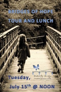 The next Bridges of Hope tour at Butterfly Bridge Children's Advocacy Center in Clanton will be held from 12-1 p.m. A light lunch will follow the tour.