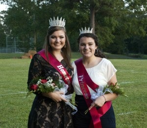 Alex Headley (left) was crowned CCA's 2014 Homecoming Queen. Elise Johnson was crowned 2014 Homecoming Princess.