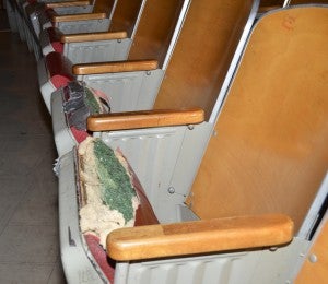 The auditorium seats have remained untouched in terms of repairs since they were built in 1962.