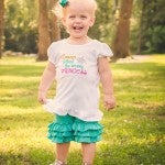 Wrong princess: Though she's had to undergo extensive treatments for neuroblastoma, Kinlee Till has been slowed, as is evidenced by her shirt that reads, "Cancer picked the wrong princess."