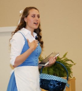 Ansley Bittle dressed as Belle from “Beauty and the Beast” and performed at the Jemison Fairytale Show in 2015.