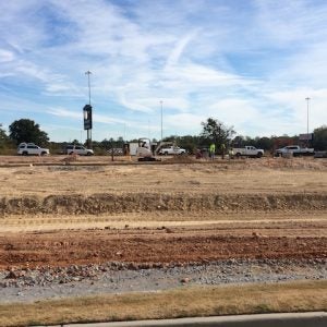 A lot has been cleared and construction has begun on the new Burger King, which will be placed next to Jacks at exit 219 in Jemison (Reporter photo/Alec Etehredge